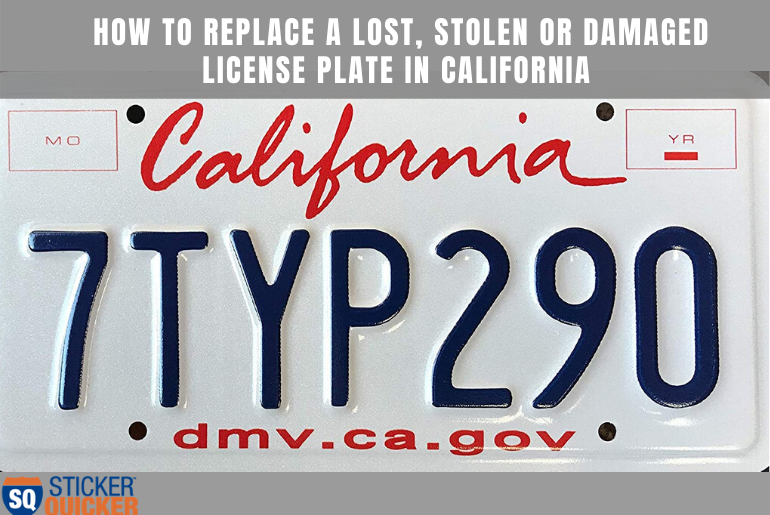 license plate replacement california